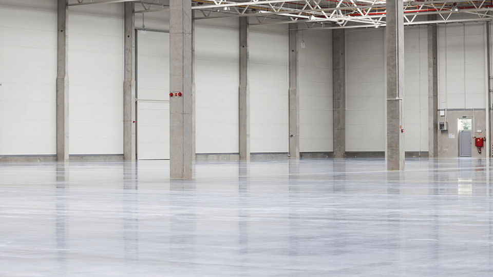 polished concrete for warehouse floor