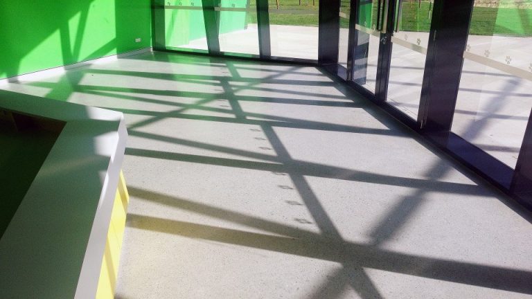 polished concrete floors to a new office in Narangba Qld