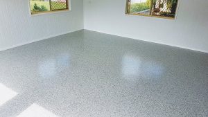 residential flake flooring for living area