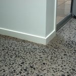 polished concrete with stone showing