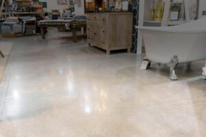 polished concrete floors for furniture stores